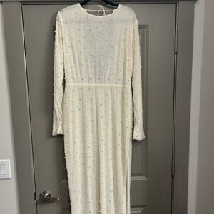 Oh Polly Pearl Backless Long Sleeved Dress